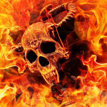 Load image into Gallery viewer, Krampus Wall Hanging Skull
